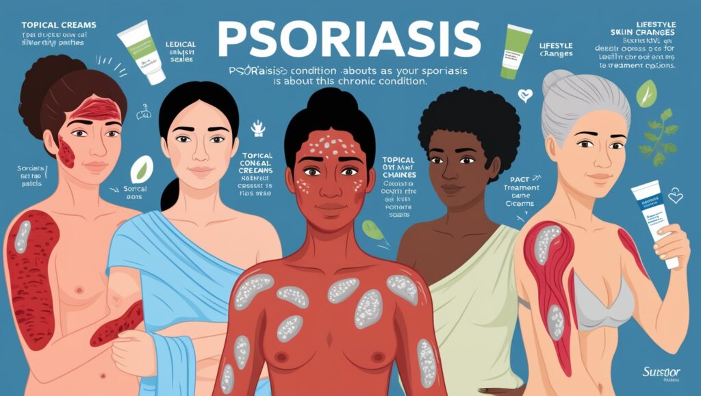 The image is decorative highlight psoriasis.