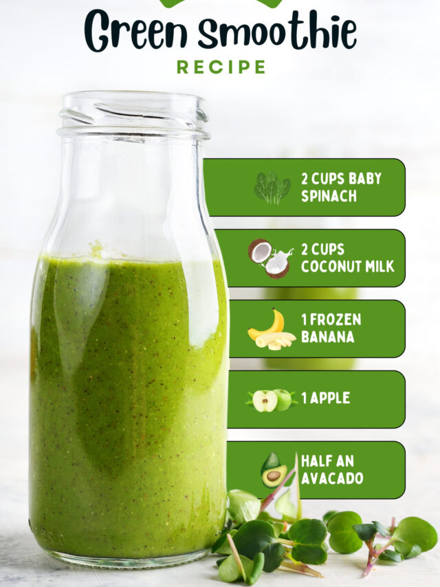 5 Natural Ingredients Green Smoothie recipe for a Healthy Boost